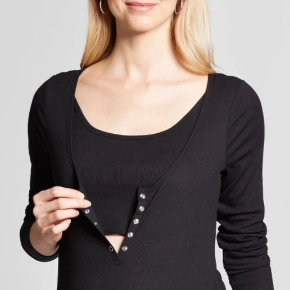 Maternity Long Sleeve Nursing Henley Isabel S